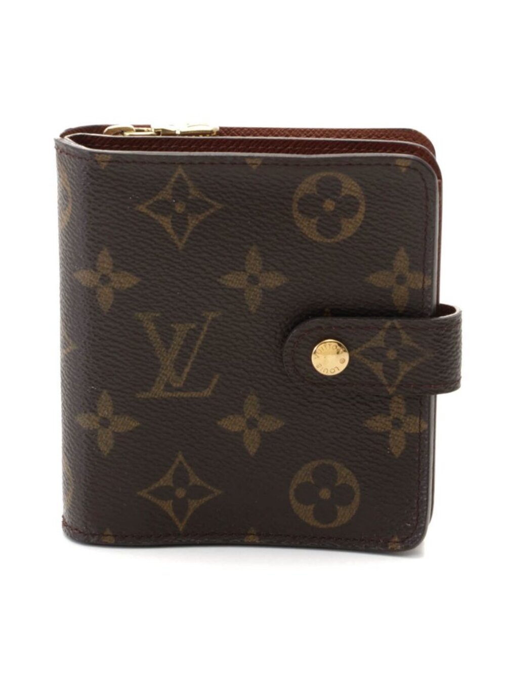 Louis Vuitton Compact Zip Monogram Bifold Wallet Canvas